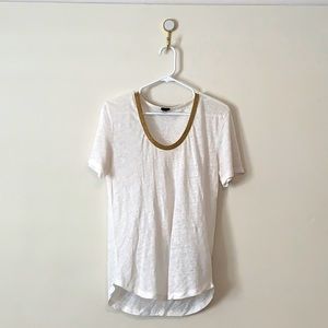 JCrew Tshirt, Gold Beading Sive M